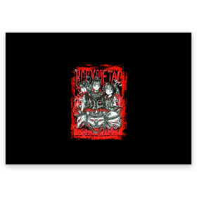 Поздравительная открытка с принтом babymetal anime в Белгороде, 100% бумага | плотность бумаги 280 г/м2, матовая, на обратной стороне линовка и место для марки
 | Тематика изображения на принте: black | metall | аниме | бэбиметал | волки | девочки | рамка | рок | тяжелаямузыка | тянки