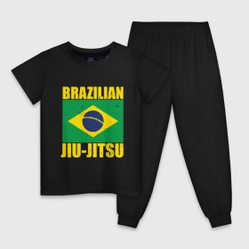 Детская пижама хлопок с принтом Brazilian Jiu Jitsu в Белгороде, 100% хлопок |  брюки и футболка прямого кроя, без карманов, на брюках мягкая резинка на поясе и по низу штанин
 | box | boxing | bruce lee | champion | dragon | fight | fighter | judo | muay thai | team | tiger | ufc | али | боевые | боец | бой | бокс | боксер | борьба | брюс ли | воин | дзюдо | дракон | единоборства | искусство | карате | контакт | кулак | лев