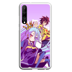 Чехол для Honor P30 с принтом No Game No Life в Белгороде, Силикон | Область печати: задняя сторона чехла, без боковых панелей | ngnl | no game no life | аниме | без игры жизни нет | изуна | манга | нет игры   нет жизни | сора и сиро | широ