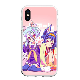 Чехол для iPhone XS Max матовый с принтом No Game No Life в Белгороде, Силикон | Область печати: задняя сторона чехла, без боковых панелей | Тематика изображения на принте: ngnl | no game no life | аниме | без игры жизни нет | изуна | манга | нет игры   нет жизни | сора и сиро | широ