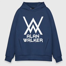 Мужское худи Oversize хлопок с принтом Alan Walker в Белгороде, френч-терри — 70% хлопок, 30% полиэстер. Мягкий теплый начес внутри —100% хлопок | боковые карманы, эластичные манжеты и нижняя кромка, капюшон на магнитной кнопке | alan walker | алан валкер | алан волкер | алан уокер | диджей | музыка | музыкант | песни