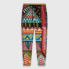 Мужские брюки 3D с принтом Африканский стиль  в Белгороде, 100% полиэстер | манжеты по низу, эластичный пояс регулируется шнурком, по бокам два кармана без застежек, внутренняя часть кармана из мелкой сетки | africa | african | pattern | style | trend | африка | африканский стиль | геометрия | мода | орнамент | паттерн | стиль | тренд