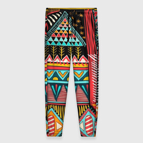 Женские брюки 3D с принтом Африканский стиль  в Белгороде, полиэстер 100% | прямой крой, два кармана без застежек по бокам, с мягкой трикотажной резинкой на поясе и по низу штанин. В поясе для дополнительного комфорта — широкие завязки | Тематика изображения на принте: africa | african | pattern | style | trend | африка | африканский стиль | геометрия | мода | орнамент | паттерн | стиль | тренд