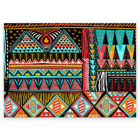 Поздравительная открытка с принтом Африканский стиль в Белгороде, 100% бумага | плотность бумаги 280 г/м2, матовая, на обратной стороне линовка и место для марки
 | africa | african | pattern | style | trend | африка | африканский стиль | геометрия | мода | орнамент | паттерн | стиль | тренд