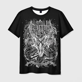 Мужская футболка 3D с принтом Lamb of God в Белгороде, 100% полиэфир | прямой крой, круглый вырез горловины, длина до линии бедер | death metal | lamb of god | log | грув метал | группы | метал | музыка | рок | трэш