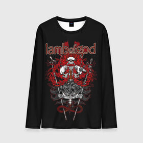 Мужской лонгслив 3D с принтом Lamb of God в Белгороде, 100% полиэстер | длинные рукава, круглый вырез горловины, полуприлегающий силуэт | Тематика изображения на принте: 