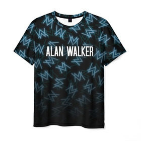 Мужская футболка 3D с принтом ALAN WALKER в Белгороде, 100% полиэфир | прямой крой, круглый вырез горловины, длина до линии бедер | Тематика изображения на принте: alan walker | alan walker alone. | alan walker faded | alan walker feat | alan walker lonely | алан волкер