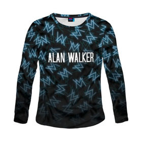 Женский лонгслив 3D с принтом ALAN WALKER в Белгороде, 100% полиэстер | длинные рукава, круглый вырез горловины, полуприлегающий силуэт | alan walker | alan walker alone. | alan walker faded | alan walker feat | alan walker lonely | алан волкер