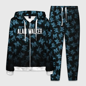 Мужской костюм 3D с принтом ALAN WALKER в Белгороде, 100% полиэстер | Манжеты и пояс оформлены тканевой резинкой, двухслойный капюшон со шнурком для регулировки, карманы спереди | alan walker | alan walker alone. | alan walker faded | alan walker feat | alan walker lonely | алан волкер