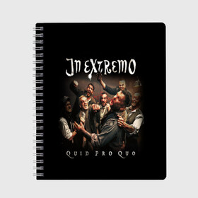 Тетрадь с принтом In Extremo в Белгороде, 100% бумага | 48 листов, плотность листов — 60 г/м2, плотность картонной обложки — 250 г/м2. Листы скреплены сбоку удобной пружинной спиралью. Уголки страниц и обложки скругленные. Цвет линий — светло-серый
 | in extremo | inextremo | группы | метал | музыка | рок | фолк метал | хорд рок