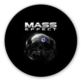 Коврик круглый с принтом Mass Effect в Белгороде, резина и полиэстер | круглая форма, изображение наносится на всю лицевую часть | andromeda | n7 | игры | компьютерные игры | масс эффект