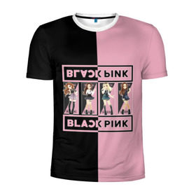 Мужская футболка 3D спортивная с принтом BlackPink  в Белгороде, 100% полиэстер с улучшенными характеристиками | приталенный силуэт, круглая горловина, широкие плечи, сужается к линии бедра | black | blackpink | chae | jennie | jisoo | k pop | kim | lalisa | lisa | manoban | park | pink | rose | young | дженни | джису | ён | ким | лалиса | лиса | манобан | пак | розэ | че