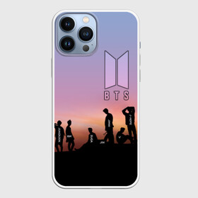 Чехол для iPhone 13 Pro Max с принтом BTS on the Sunset в Белгороде,  |  | army | hip hop | j hope | jimin | jin | jungkook | k pop | rap | rm | suga | v | джей хоуп | джин | закат | контур | рм | рэп | силуэт | чи мин | чон гук | шуга