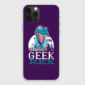 Чехол для iPhone 12 Pro Max с принтом Geek Rex в Белгороде, Силикон |  | geek | rex | дино | динозавр | рекс | ученый | физик | физика | химик | химия