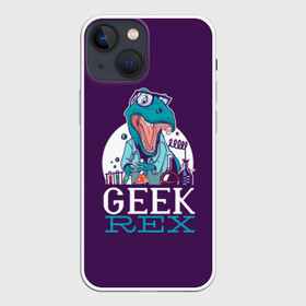 Чехол для iPhone 13 mini с принтом Geek Rex в Белгороде,  |  | geek | rex | дино | динозавр | рекс | ученый | физик | физика | химик | химия