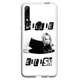 Чехол для Honor P Smart Z с принтом Billie Eilish в Белгороде, Силикон | Область печати: задняя сторона чехла, без боковых панелей | bad guy | bellyache | billie eilish | bury a friend | ocean eyes | when we all fall asleep where do we go | билли айлиш | музыка | певица