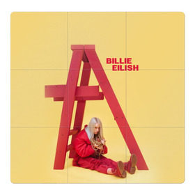 Магнитный плакат 3Х3 с принтом Billie Eilish в Белгороде, Полимерный материал с магнитным слоем | 9 деталей размером 9*9 см | bad guy | bellyache | billie eilish | bury a friend | ocean eyes | when we all fall asleep where do we go | билли айлиш | музыка | певица