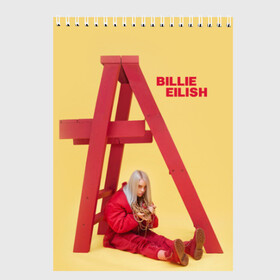 Скетчбук с принтом Billie Eilish в Белгороде, 100% бумага
 | 48 листов, плотность листов — 100 г/м2, плотность картонной обложки — 250 г/м2. Листы скреплены сверху удобной пружинной спиралью | bad guy | bellyache | billie eilish | bury a friend | ocean eyes | when we all fall asleep where do we go | билли айлиш | музыка | певица