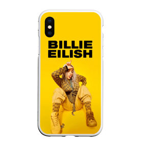 Чехол для iPhone XS Max матовый с принтом Billie Eilish в Белгороде, Силикон | Область печати: задняя сторона чехла, без боковых панелей | bad guy | bellyache | billie eilish | bury a friend | ocean eyes | when we all fall asleep where do we go | билли айлиш | музыка | певица