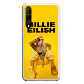 Чехол для Honor P30 с принтом Billie Eilish в Белгороде, Силикон | Область печати: задняя сторона чехла, без боковых панелей | bad guy | bellyache | billie eilish | bury a friend | ocean eyes | when we all fall asleep where do we go | билли айлиш | музыка | певица