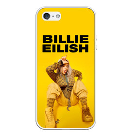 Чехол для iPhone 5/5S матовый с принтом Billie Eilish в Белгороде, Силикон | Область печати: задняя сторона чехла, без боковых панелей | bad guy | bellyache | billie eilish | bury a friend | ocean eyes | when we all fall asleep where do we go | билли айлиш | музыка | певица