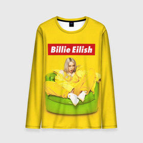 Мужской лонгслив 3D с принтом Billie Eilish в Белгороде, 100% полиэстер | длинные рукава, круглый вырез горловины, полуприлегающий силуэт | bad guy | bellyache | billie eilish | bury a friend | ocean eyes | when we all fall asleep where do we go | билли айлиш | музыка | певица