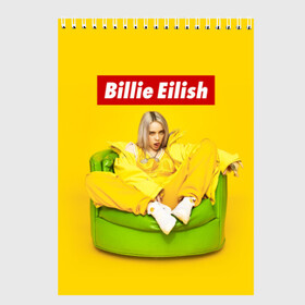 Скетчбук с принтом Billie Eilish в Белгороде, 100% бумага
 | 48 листов, плотность листов — 100 г/м2, плотность картонной обложки — 250 г/м2. Листы скреплены сверху удобной пружинной спиралью | bad guy | bellyache | billie eilish | bury a friend | ocean eyes | when we all fall asleep where do we go | билли айлиш | музыка | певица