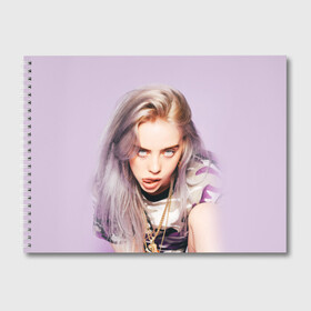 Альбом для рисования с принтом Billie Eilish в Белгороде, 100% бумага
 | матовая бумага, плотность 200 мг. | bad guy | bellyache | billie eilish | bury a friend | ocean eyes | when we all fall asleep where do we go | билли айлиш | музыка | певица