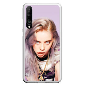 Чехол для Honor P30 с принтом Billie Eilish в Белгороде, Силикон | Область печати: задняя сторона чехла, без боковых панелей | bad guy | bellyache | billie eilish | bury a friend | ocean eyes | when we all fall asleep where do we go | билли айлиш | музыка | певица