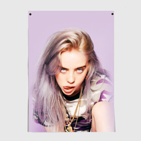 Постер с принтом Billie Eilish в Белгороде, 100% бумага
 | бумага, плотность 150 мг. Матовая, но за счет высокого коэффициента гладкости имеет небольшой блеск и дает на свету блики, но в отличии от глянцевой бумаги не покрыта лаком | bad guy | bellyache | billie eilish | bury a friend | ocean eyes | when we all fall asleep where do we go | билли айлиш | музыка | певица