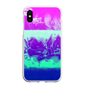 Чехол для iPhone XS Max матовый с принтом color neon collection в Белгороде, Силикон | Область печати: задняя сторона чехла, без боковых панелей | grafiti | paint | street art | urban | город | граффити | искусство | кирпичи | краски | рисунки | стена | улицы | уличное искусство