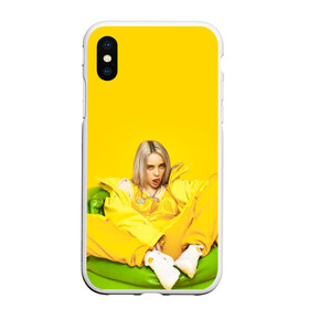 Чехол для iPhone XS Max матовый с принтом Billie Eilish в Белгороде, Силикон | Область печати: задняя сторона чехла, без боковых панелей | bad guy | bellyache | billie eilish | bury a friend | ocean eyes | when we all fall asleep where do we go | билли айлиш | музыка | певица