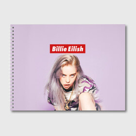 Альбом для рисования с принтом Billie Eilish в Белгороде, 100% бумага
 | матовая бумага, плотность 200 мг. | bad guy | bellyache | billie eilish | bury a friend | ocean eyes | when we all fall asleep where do we go | билли айлиш | музыка | певица