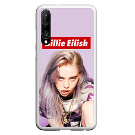 Чехол для Honor P30 с принтом Billie Eilish в Белгороде, Силикон | Область печати: задняя сторона чехла, без боковых панелей | bad guy | bellyache | billie eilish | bury a friend | ocean eyes | when we all fall asleep where do we go | билли айлиш | музыка | певица