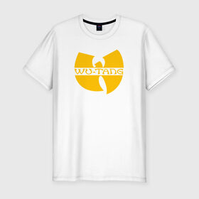 Мужская футболка премиум с принтом WU TANG CLAN в Белгороде, 92% хлопок, 8% лайкра | приталенный силуэт, круглый вырез ворота, длина до линии бедра, короткий рукав | logo | music | rap | wu tang | wu tang clan | ву танг | ву танг клан | зарубежная музыка | зарубежные | лого | музыка | реп