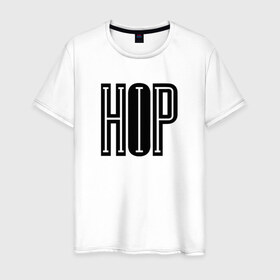 Мужская футболка хлопок с принтом HIP-HOP в Белгороде, 100% хлопок | прямой крой, круглый вырез горловины, длина до линии бедер, слегка спущенное плечо. | Тематика изображения на принте: hip hop | logo | music | rap | лого | музыка | реп | хип хоп