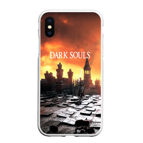 Чехол для iPhone XS Max матовый с принтом DARK SOULS в Белгороде, Силикон | Область печати: задняя сторона чехла, без боковых панелей | art | artwork | crown | dark soul | dark souls iii | death | digital art | embers | fanatsy | fire | flames | game | mask | skeletons | воин | минимализм | рыцарь | тёмные души