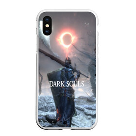 Чехол для iPhone XS Max матовый с принтом DARK SOULS в Белгороде, Силикон | Область печати: задняя сторона чехла, без боковых панелей | art | artwork | crown | dark soul | dark souls iii | death | digital art | embers | fanatsy | fire | flames | game | mask | skeletons | воин | минимализм | рыцарь | тёмные души