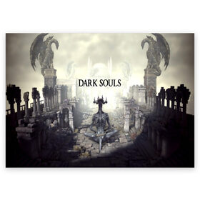 Поздравительная открытка с принтом DARK SOULS в Белгороде, 100% бумага | плотность бумаги 280 г/м2, матовая, на обратной стороне линовка и место для марки
 | art | artwork | crown | dark soul | dark souls iii | death | digital art | embers | fanatsy | fire | flames | game | mask | skeletons | воин | минимализм | рыцарь | тёмные души