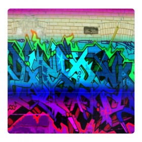 Магнитный плакат 3Х3 с принтом graffiti neon в Белгороде, Полимерный материал с магнитным слоем | 9 деталей размером 9*9 см | Тематика изображения на принте: felipe pantone | grafiti | paint | street art | urban | город | граффити | искусство | кирпичи | краски | рисунки | стена | улицы | уличное искусство