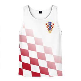 Мужская майка 3D с принтом Сборная Хорватии в Белгороде, 100% полиэстер | круглая горловина, приталенный силуэт, длина до линии бедра. Пройма и горловина окантованы тонкой бейкой | croatia | hrvatska | сборная хорватии | сборная хорватии по футболу | сборные | форма | футбол | футбольные сборные | хорватия | хорватская сборная | чемпионат мира