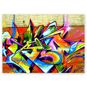 Поздравительная открытка с принтом Кислота в Белгороде, 100% бумага | плотность бумаги 280 г/м2, матовая, на обратной стороне линовка и место для марки
 | Тематика изображения на принте: felipe pantone | grafiti | paint | street art | urban | город | граффити | искусство | кирпичи | краски | рисунки | стена | улицы | уличное искусство