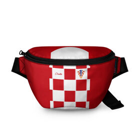 Поясная сумка 3D с принтом Сборная Хорватии в Белгороде, 100% полиэстер | плотная ткань, ремень с регулируемой длиной, внутри несколько карманов для мелочей, основное отделение и карман с обратной стороны сумки застегиваются на молнию | croatia | hrvatska | сборная хорватии | сборная хорватии по футболу | сборные | форма | футбол | футбольные сборные | хорватия | хорватская сборная | чемпионат мира