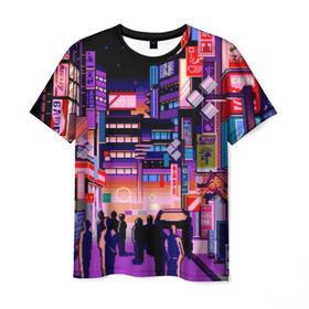 Мужская футболка 3D с принтом Cyberpunk 2077 в Белгороде, 100% полиэфир | прямой крой, круглый вырез горловины, длина до линии бедер | 2077 | cd projekt red | cyberpunk | cyberpunk 2077 | game | арт | будущее | видеоигра | игра | киберпанк 2077 | киборг | киборги