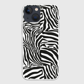 Чехол для iPhone 13 mini с принтом Полосы зебры в Белгороде,  |  | abstraction | african | animal | black and white | camouflage | disguise | skin | stripes | zebra | абстракция | африканская | животное | зебры | камуфляж | маскировка | полосы | черно белый