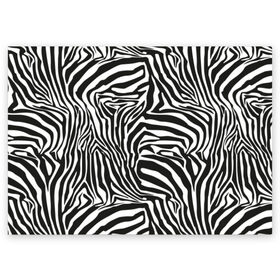 Поздравительная открытка с принтом Полосы зебры в Белгороде, 100% бумага | плотность бумаги 280 г/м2, матовая, на обратной стороне линовка и место для марки
 | Тематика изображения на принте: abstraction | african | animal | black and white | camouflage | disguise | skin | stripes | zebra | абстракция | африканская | животное | зебры | камуфляж | маскировка | полосы | черно белый