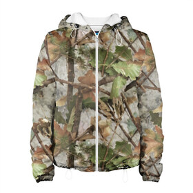 Женская куртка 3D с принтом Камуфляж в Белгороде, ткань верха — 100% полиэстер, подклад — флис | прямой крой, подол и капюшон оформлены резинкой с фиксаторами, два кармана без застежек по бокам, один большой потайной карман на груди. Карман на груди застегивается на липучку | army | autumn | branches | camouflage | disguise | fishing | forest | green | khaki | leaves | nature | oak | photo | армия | ветки | дуб | зеленый | камуфляж | лес | листья | маскировка | осень | охота | природа | рыбалка | фото | хаки