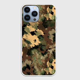 Чехол для iPhone 13 Pro Max с принтом Камуфляж в Белгороде,  |  | abstraction | army | autumn | brown | camouflage | disguise | fishing | green | khaki | nature | spots | абстракция | армия | зеленый | камуфляж | коричневый | маскировка | осень | охота | природа | пятна | рыбалка | хаки