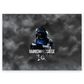 Поздравительная открытка с принтом IQ : Rainbow Six в Белгороде, 100% бумага | плотность бумаги 280 г/м2, матовая, на обратной стороне линовка и место для марки
 | gameplay | mozzie | pvp | r6 | r6s | siege | герой | дым | огонь | осада | пламя | радуга | снайпер | сражения | туман | шутер