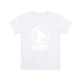Детская футболка хлопок с принтом ГРОТ в Белгороде, 100% хлопок | круглый вырез горловины, полуприлегающий силуэт, длина до линии бедер | grot | logo | music | rap | rus | rus rap | грот | лого | музыка | реп